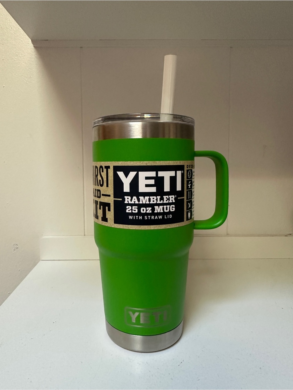 YETI Canopy Green Rambler 25 oz Mug with Straw Lid
